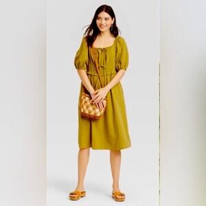 Universal Thread Midi Smocked Dress (Black)